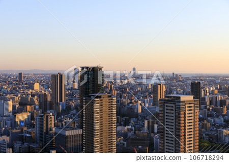Evening view of Umeda, Kita Ward, Osaka City Evening view of Umeda, Kita Ward, Osaka City 106718294