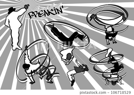 Breaking illustration set black and white Breaking illustration set black and white 106718529