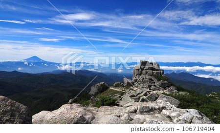 Gojo Rock and Mt. Fuji from the summit of Mt. Kinpu Gojo Rock and Mt. Fuji from the summit of Mt. Kinpu 106719404