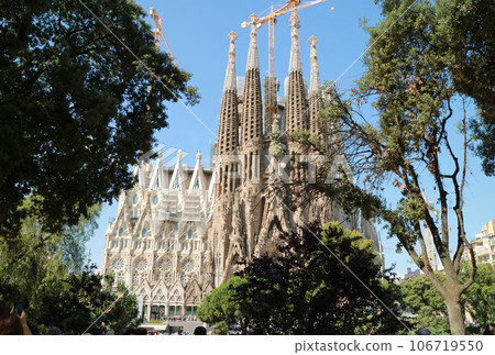 Sagrada Familia under construction in Barcelona 106719550
