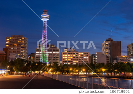 [神奈川縣] 山下公園/橫濱海洋塔夜景 106719901