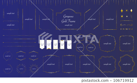 華麗的金色框架的矢量圖 106719912