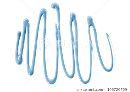 Light blue watercolor drops zigzag isolated on white background. Light blue watercolor drops zigzag isolated on white background. 106720769