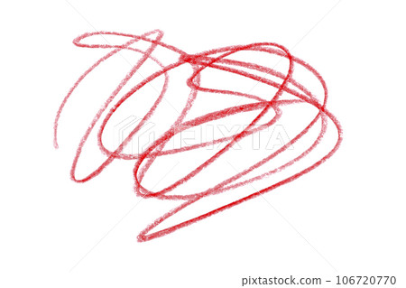 Red pencil strokes isolated on white background. Red pencil strokes isolated on white background. 106720770