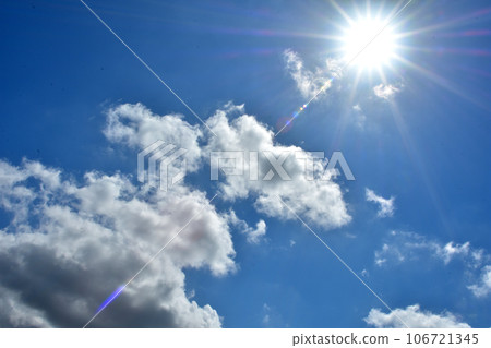 藍天,陽光和雲彩 藍天,陽光和雲彩 106721345