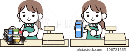 Person working at the cash register (female) 106721865