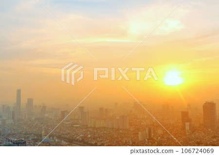 日落在河內，越南 106724069