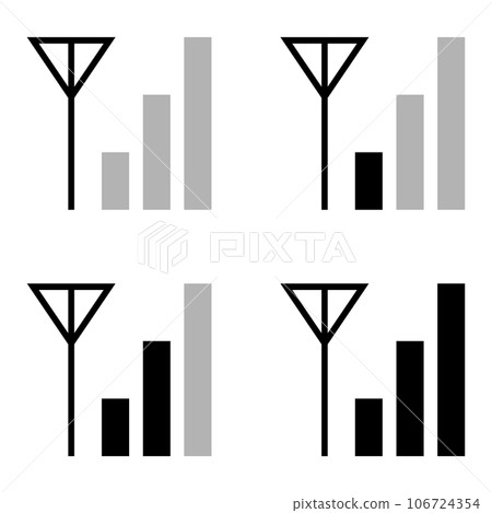 Radio wave icon set Radio wave icon set 106724354