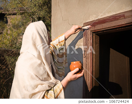 Man put blood on doorposts Man put blood on doorposts 106724424