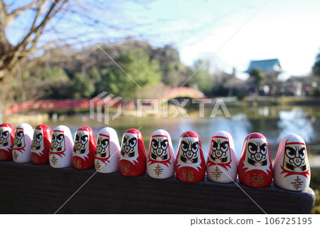 The daruma fortune of Shomyoji Temple that appears during the New Year The daruma fortune of Shomyoji Temple that appears during the New Year 106725195