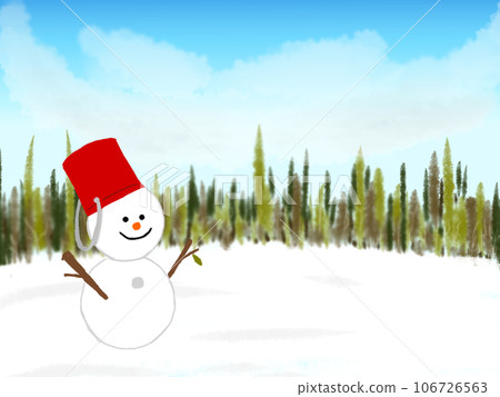 Illustration of winter scenery in nature 106726563