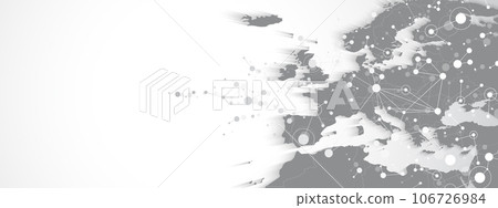 Global network connection concept. Social network communication in the global business concept. Big data visualization. Internet technology illustration. Global network connection concept. Social network communication in the global business concept. Big data visualization. Internet technology illustration. 106726984