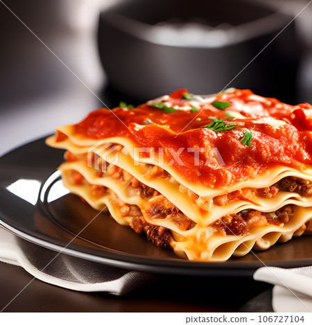 Delicious Lasagna, minced beef bolognese sauce, hot tasty Lasagna with cheese Delicious Lasagna, minced beef bolognese sauce, hot tasty Lasagna with cheese 106727104