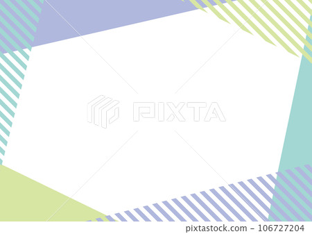 Geometric frame stripe blue green yellow green Geometric frame stripe blue green yellow green 106727204