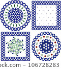 traditional Boleslawiec Polish pottery vector pattern set 106728283