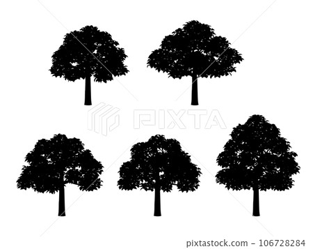 Tree illustration material set_silhouette 106728284