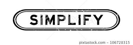 Grunge black simplify word rubber seal stamp on white background Grunge black simplify word rubber seal stamp on white background 106728315