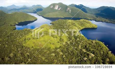 Lorentz National Park, a beautiful flourishing natural heritage of UNESCO. AI generated. Lorentz National Park, a beautiful flourishing natural heritage of UNESCO. AI generated. 106728694