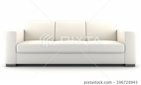 White modern sofa , isolated on a white background. White modern sofa , isolated on a white background. 106728943
