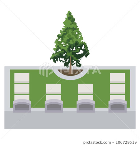 Tree funeral illustration material vector 106729519