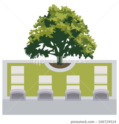 Tree funeral illustration material vector 106729524