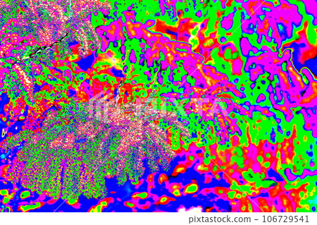 Abstract background with the image of a palm tree in red and green. Abstract Colorful Gradient Abstract background with the image of a palm tree in red and green. Abstract Colorful Gradient 106729541