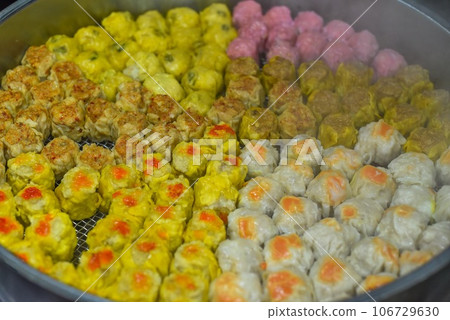 Handmade Dim Sum with different fillings in Jalan Alor street food in Kuala Lumpur Handmade Dim Sum with different fillings in Jalan Alor street food in Kuala Lumpur 106729630