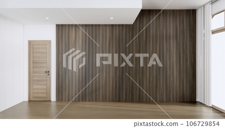 white Empty wooden room, Cleaning japan room interior, 3D rendering 106729854