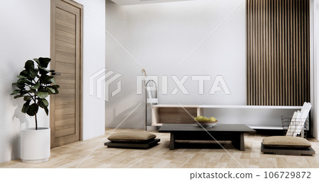 Cabinet wooden design on white room interior modern style. 106729872