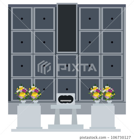 永久追悼會墳墓插畫素材矢量 永久追悼會墳墓插畫素材矢量 106730127