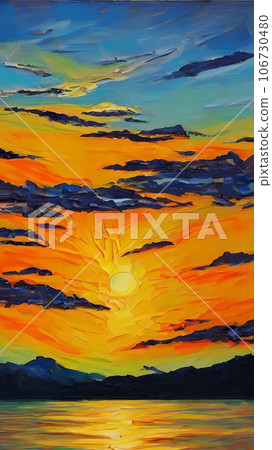 sunset sky with clouds 106730480