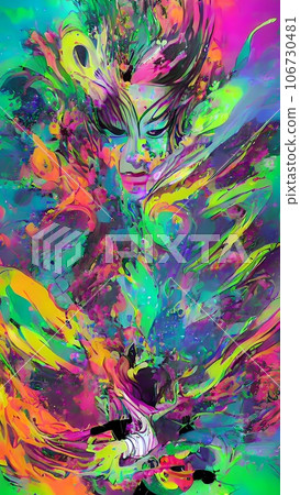 abstract oil painting on canvas texture 106730481