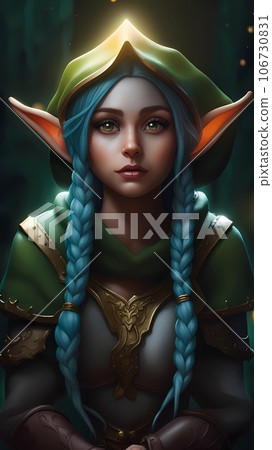 3d female elf cartoon character illustration 3d female elf cartoon character illustration 106730831