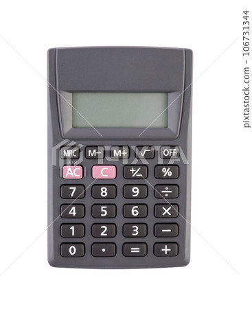 Calculator isolated on white background with clipping path Calculator isolated on white background with clipping path 106731344