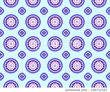 3D rendering of a colorful seamless tile pattern background 106732567