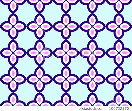 Evil eye shaped seamless pattern Seamless pattern in geometric ornamental style 106732570