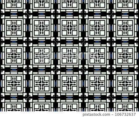 Elegant black and white Seamless pattern, geometric square tile Elegant black and white Seamless pattern, geometric square tile 106732637