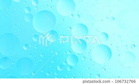 Abstract Blue Background Oil in Water surface Foam of Soap with Bubbles. 106732766