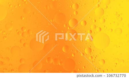Abstract Golden Background Oil in Water surface Foam of Soap with Bubbles. 106732770