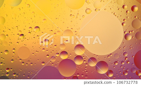 Abstract colorful Background Oil in Water surface Foam of Soap with Bubbles. 106732778
