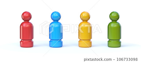 Board game pawn 3D 106733098