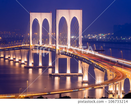 Twilight view of the Sai Van Bridge Twilight view of the Sai Van Bridge 106733214