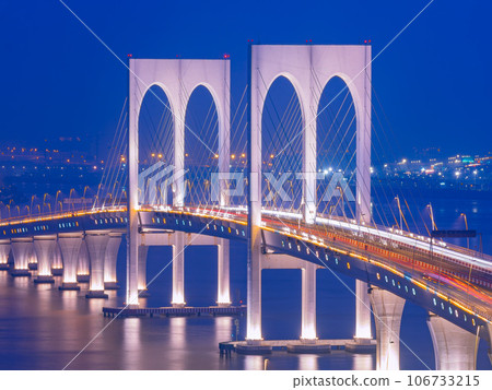 Twilight view of the Sai Van Bridge Twilight view of the Sai Van Bridge 106733215