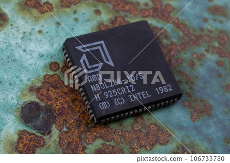 KYIV, UKRAINE - August 2, 2023. AMD 286 processor KYIV, UKRAINE - August 2, 2023. AMD 286 processor 106733780