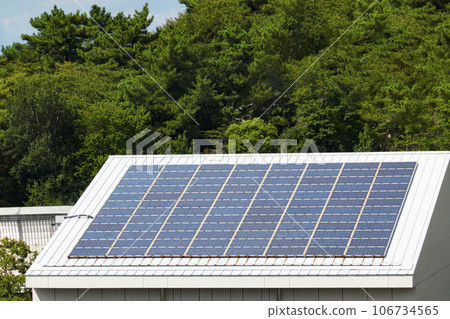 Solar panel installed on the roof 106734565