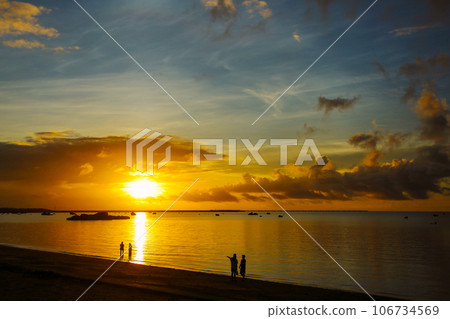 Okinawa, Irabu Island, Sawada Beach, Sunset, Miyako Island Okinawa, Irabu Island, Sawada Beach, Sunset, Miyako Island 106734569