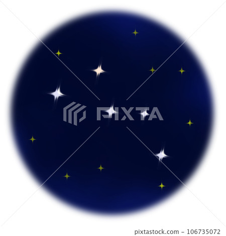 Illustration of the circular constellation Cassiopeia Illustration of the circular constellation Cassiopeia 106735072