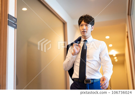 Business man going to work Business man going to work 106736024