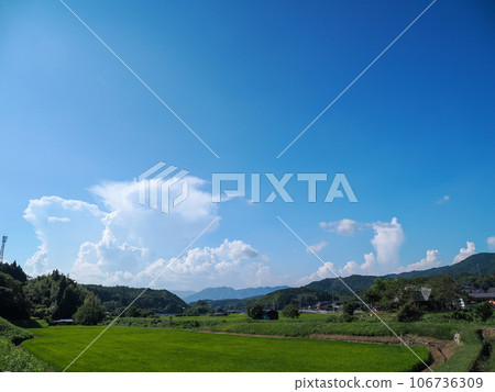 summer clouds and mountains 106736309