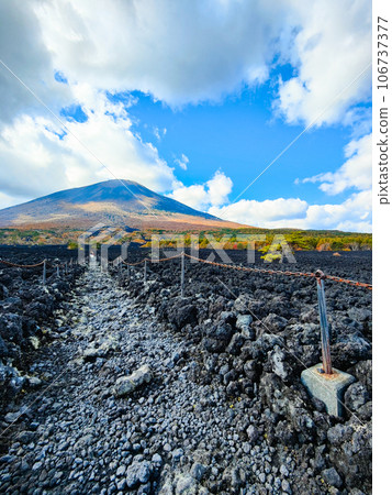 燒橋熔岩流和岩手山(秋季) 燒橋熔岩流和岩手山(秋季) 106737377